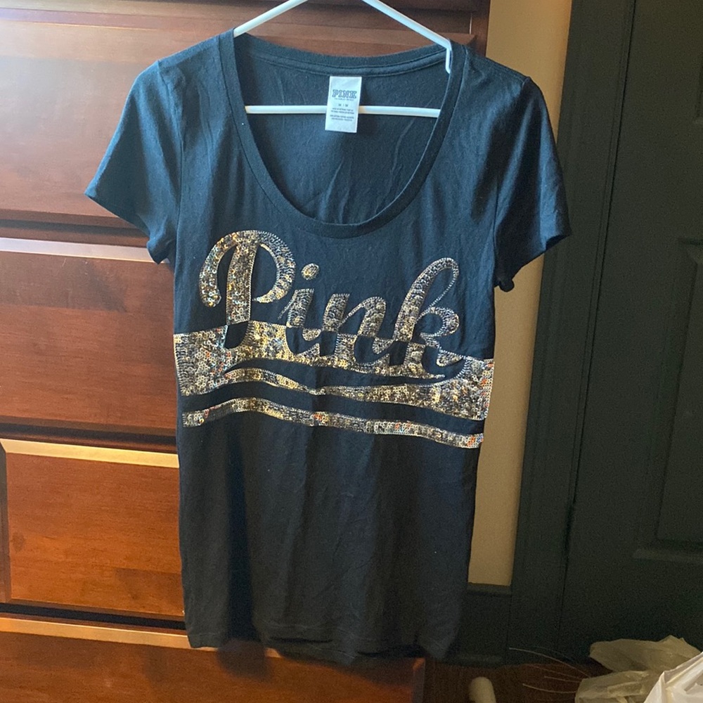 cute sequence Pink t-shirt size M